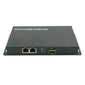 1SFP Slot i 2RJ45 Ports SFP Converter de fibra